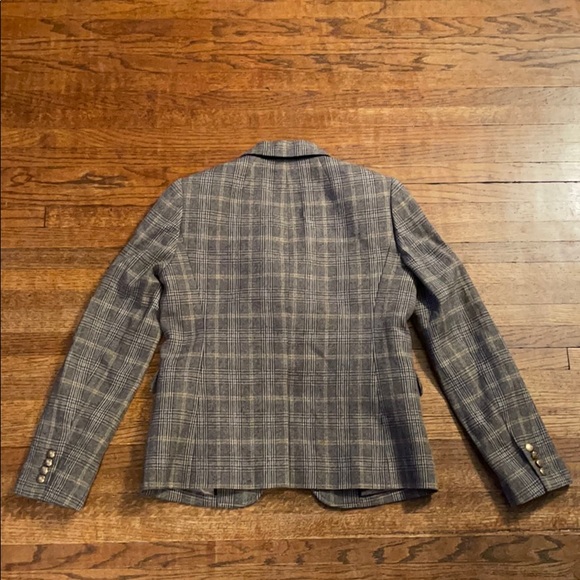 J Crew gray plaid schoolboy wool blazer prep - Picture 7 of 14